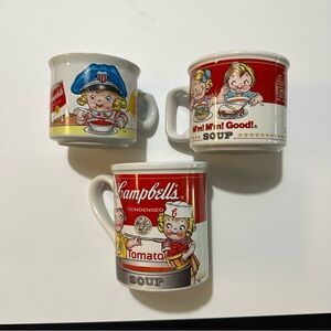 Lot of 3 Vintage Campbell’s Soup Mugs by Westwood – 1993,‎ 1997 & 2003 – Retro
